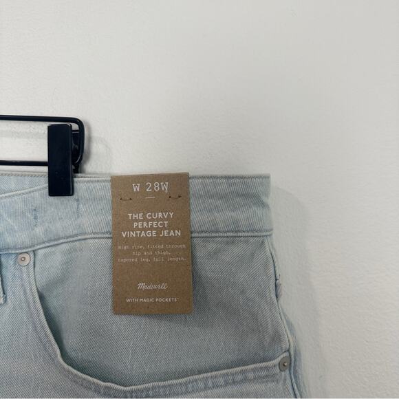 Madewell The Plus Curvy Perfect Vintage Jean NWT size 28 W - Picture 6 of 10